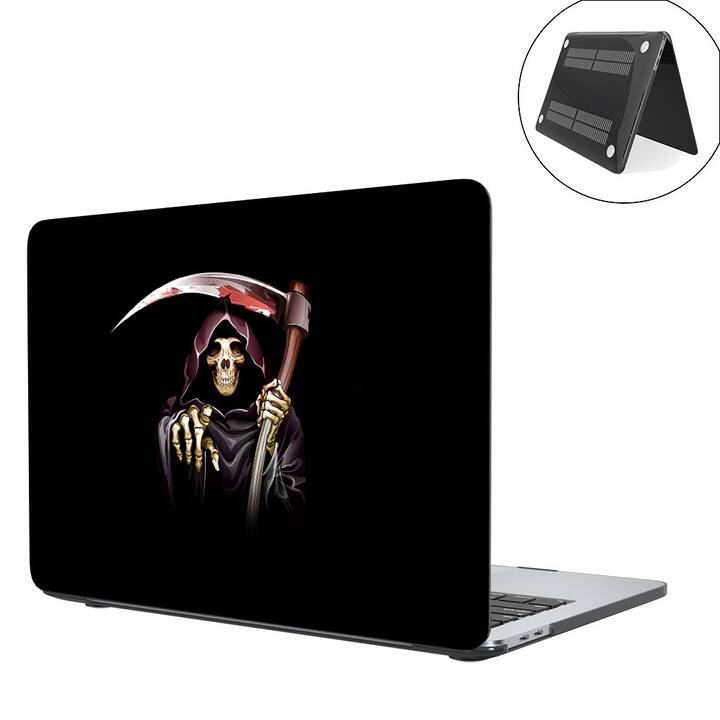 EG coque pour MacBook Air 13" Retina (2018 - 2020) - noire - tête de mort