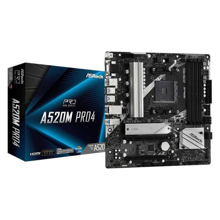 ASROCK A520M Pro4 (AM4, AMD A520, Micro ATX)