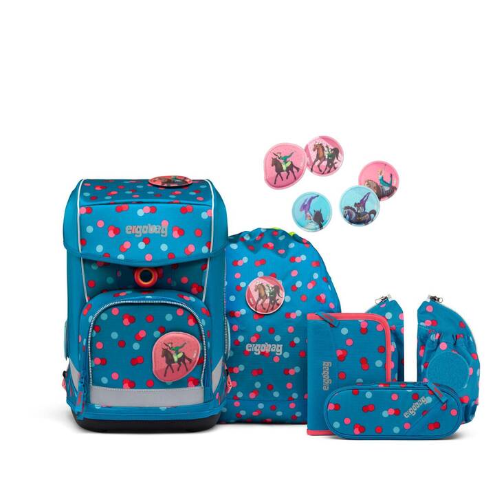 ERGOBAG Schulranzen Set Cubo Light VoltiBär (19 l, Rosé, Blau, Pink)