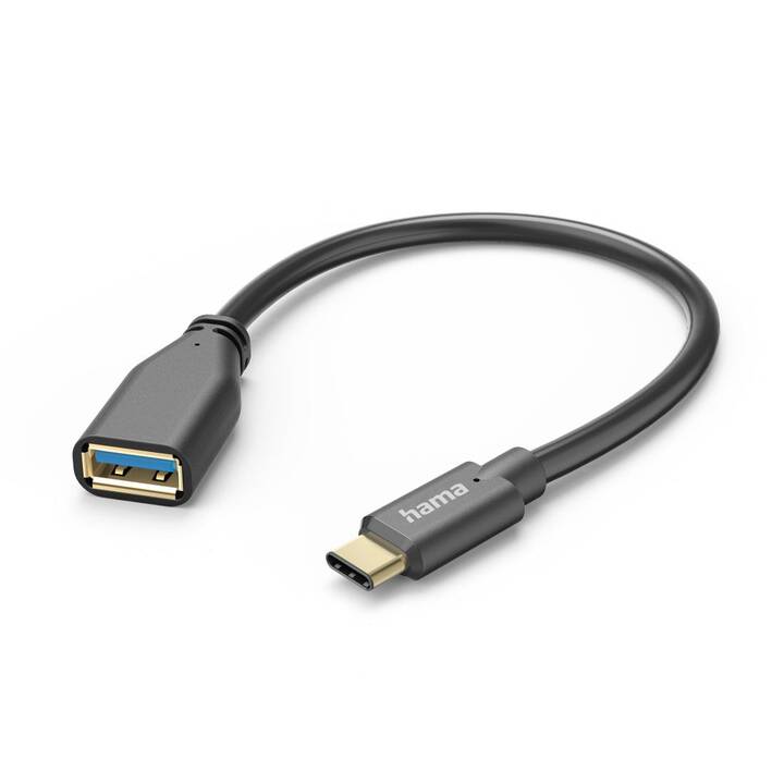 HAMA USB-Kabel (USB C, USB Typ-A, 0.15 m)