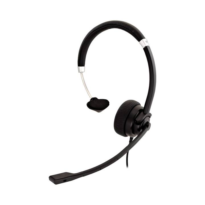 VIDEOSEVEN Office Headset Deluxe HA401 (On-Ear, Kabel, Schwarz)