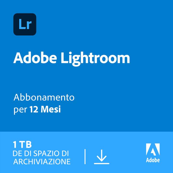 ADOBE Lightroom ESD CH 1TB (Licence, 1 année, Français, Italien, Allemand)