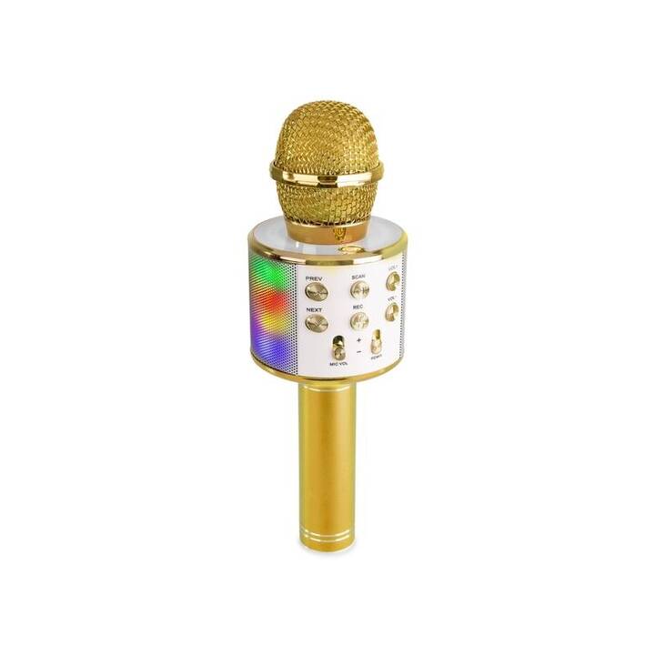 MAX KM15G Microfono da mano (Oro, Multicolore)