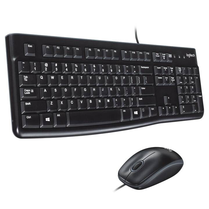 LOGITECH MK120 (USB, Suisse, Câble)