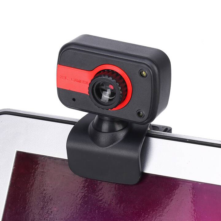 EG Webcam (640 x 480, Nero, Rosso)