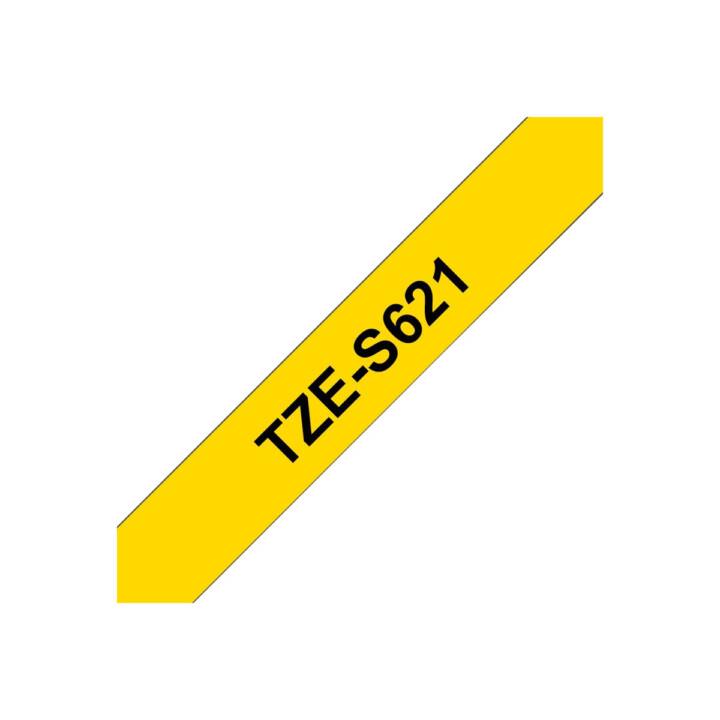 BROTHER TZe-S621 Schriftband (Schwarz / Gelb, 9 mm)
