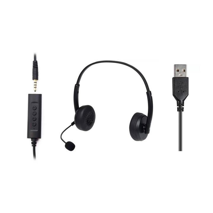 SANDBERG Office Headset 126-21 (On-Ear, Kabel, Schwarz)