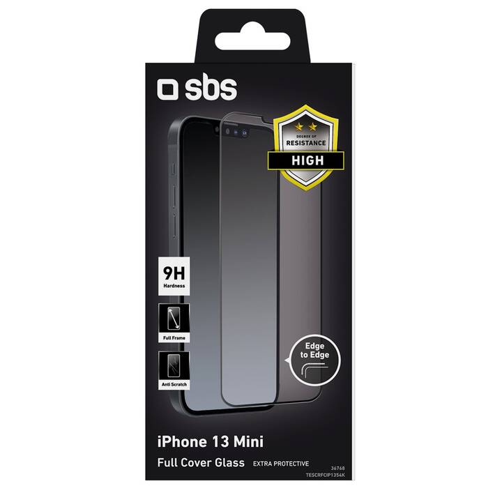 SBS Displayschutzglas Full Cover (iPhone 13 mini, 1 Stück)