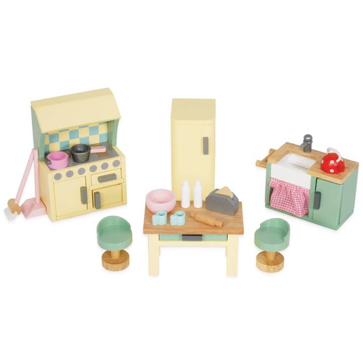 LE TOY VAN Set di mobili per bambole (Giallo, Verde)