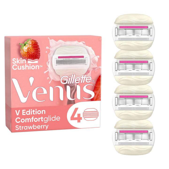 GILLETTE Lame de rasoir Venus Comfortglide Strawberry (4 pièce)
