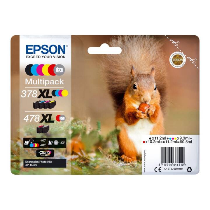 EPSON 378XL / 478XL (Gelb, Grau, Schwarz, Magenta, Cyan, Rot, Multipack)