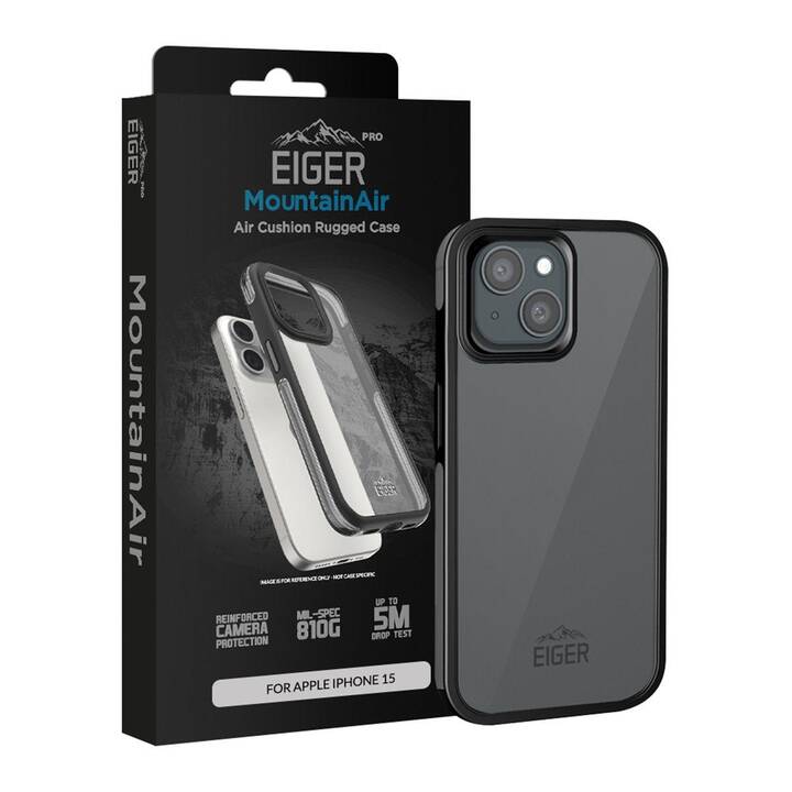 EIGER Backcover Mountain Air (iPhone 15, Nero)