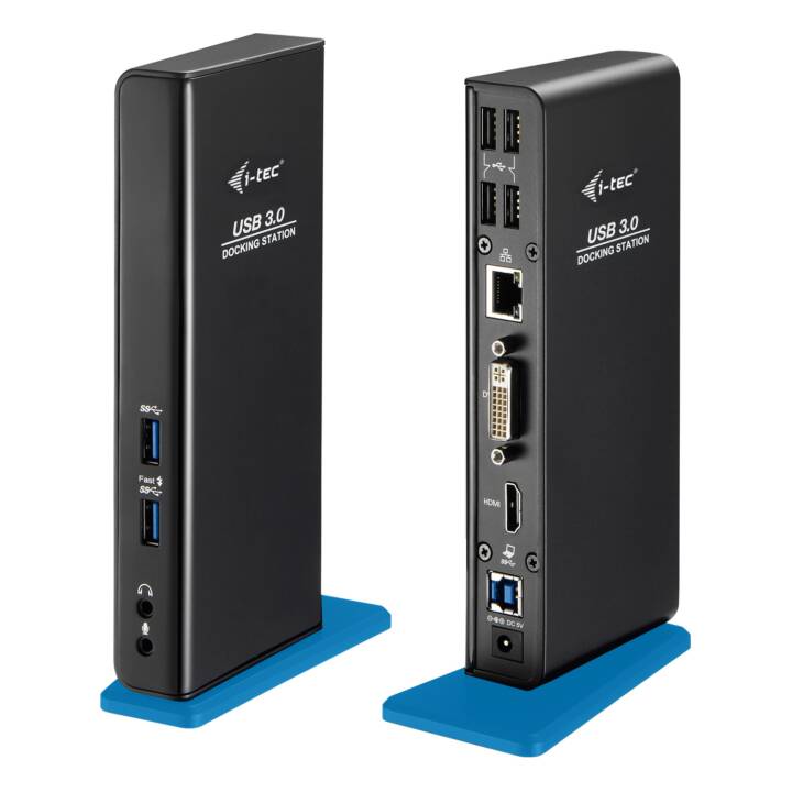 I-TEC Stations d'accueil USB 3.0 Dual (DVI, HDMI, RJ-45 (LAN), USB 3.0 de type A)
