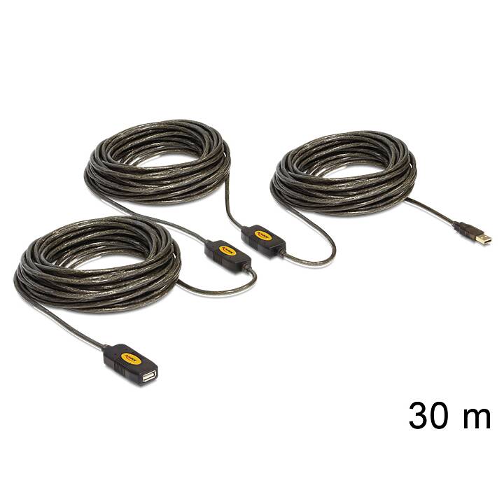 DELOCK USB-Kabel (USB 2.0 Typ-A, USB 2.0 Typ-A, 30 m)