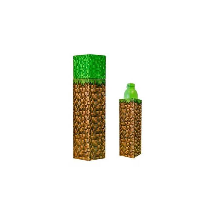 AMSCAN Trinkflasche Minecraft (0.65 l, Grün, Braun)