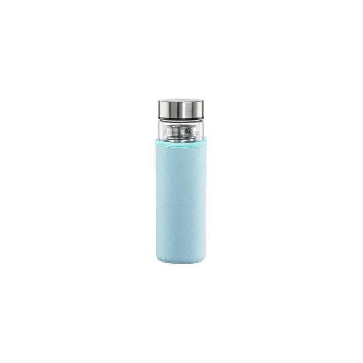 XAVAX Trinkflasche 00181598 (0.45 l, Transparent, Edelstahl, Blau)