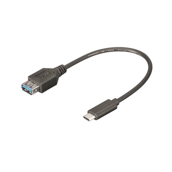 MHE Cavo USB (Presa USB 3.0 di tipo A, Spina USB 3.0 di tipo C, 0.3 m)