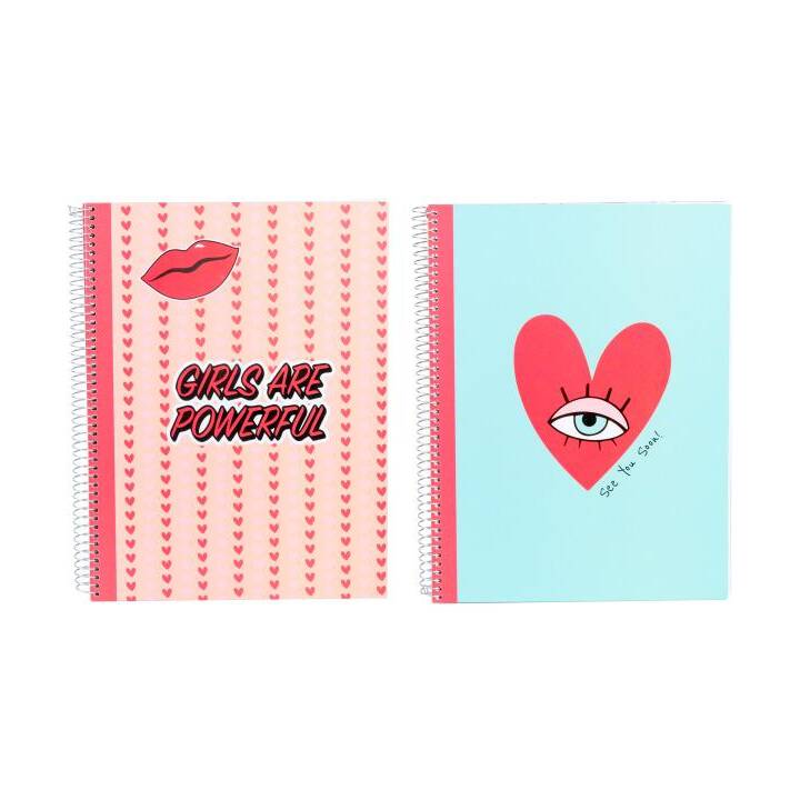 ANCOR Carnets Girl Power (A4, Carreaux)