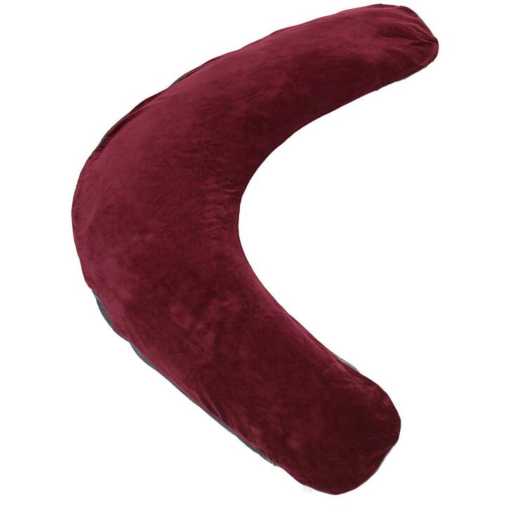 SISSEL Federa per cuscini allattamento Comfort (195 cm, Grigio, Rosso)