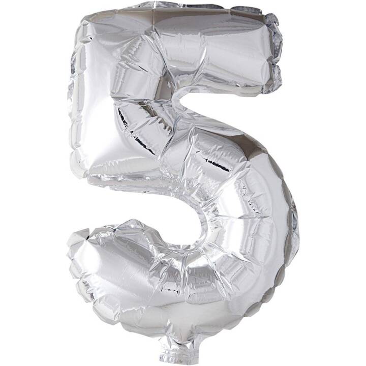 CREATIV COMPANY Ballon en feuille "5" (1 pièce)