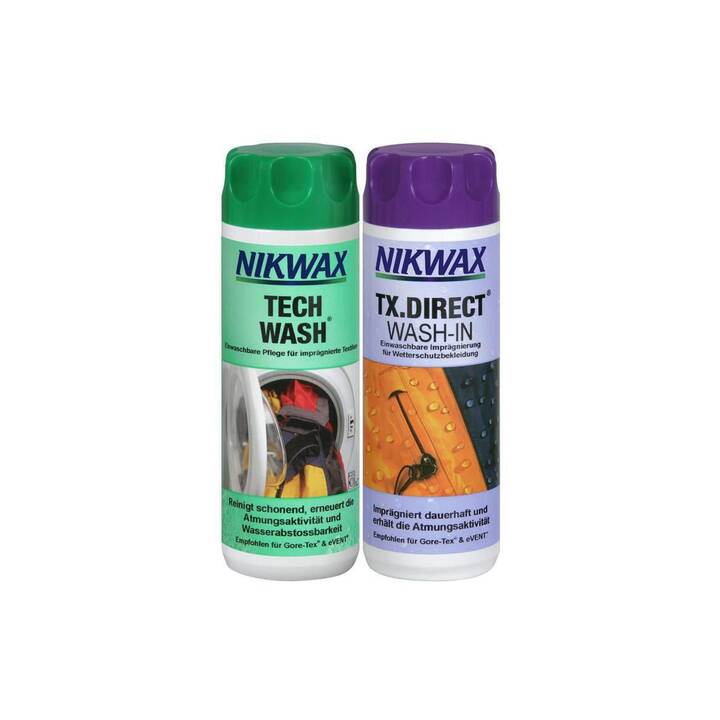 NIKWAX Prodotto impregnante Tech Wash & TX.Direct Wash-In (2 x 300 ml, Liquido)