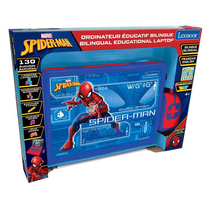 LEXIBOOK Ordinateur portable pour enfants Spider-Man (EN, FR)