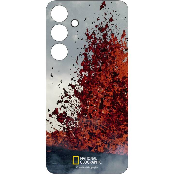 SAMSUNG Backcover National Geographic Lava (Galaxy S24, Façonné, Gris, Rouge)