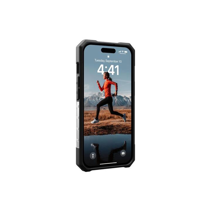 URBAN ARMOR GEAR Backcover (iPhone 15, Transparente, Ice, Nero, Bianco)