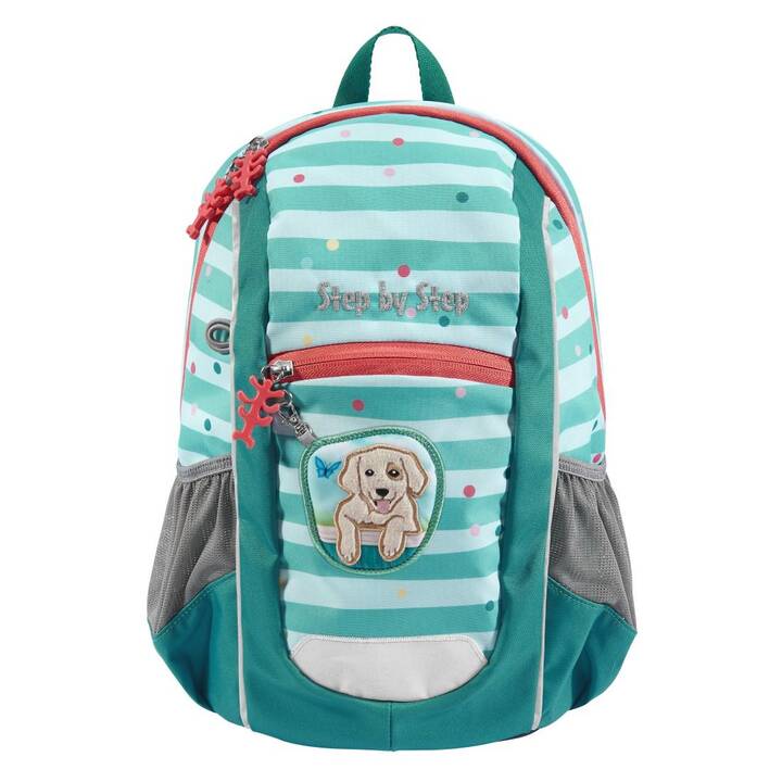 STEP BY STEP Kindergartentasche Kiga Maxi Dog Lucky (10 l, Türkis, Rosa)