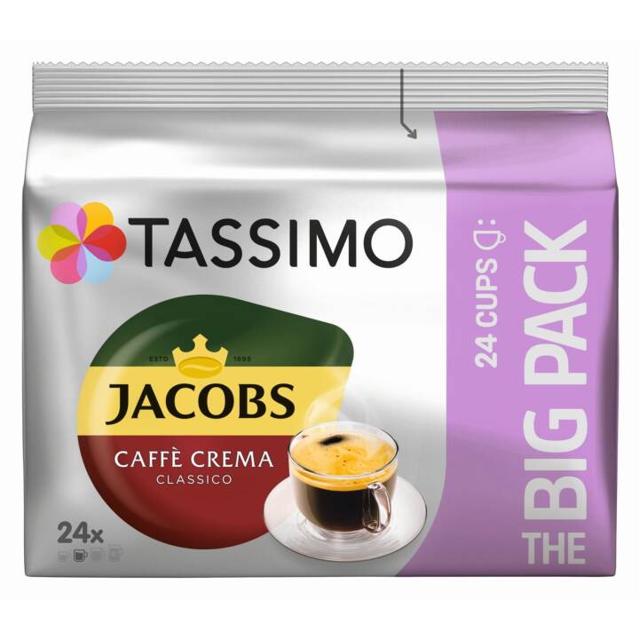 TASSIMO Capsules de Café Jacobs Caffè Crema Classico (24 pièce)
