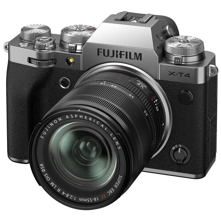 FUJIFILM X-T4 Silver + XF 18-55mm f/2.8-4 R LM OIS Kit (26.1 MP, APS-C)