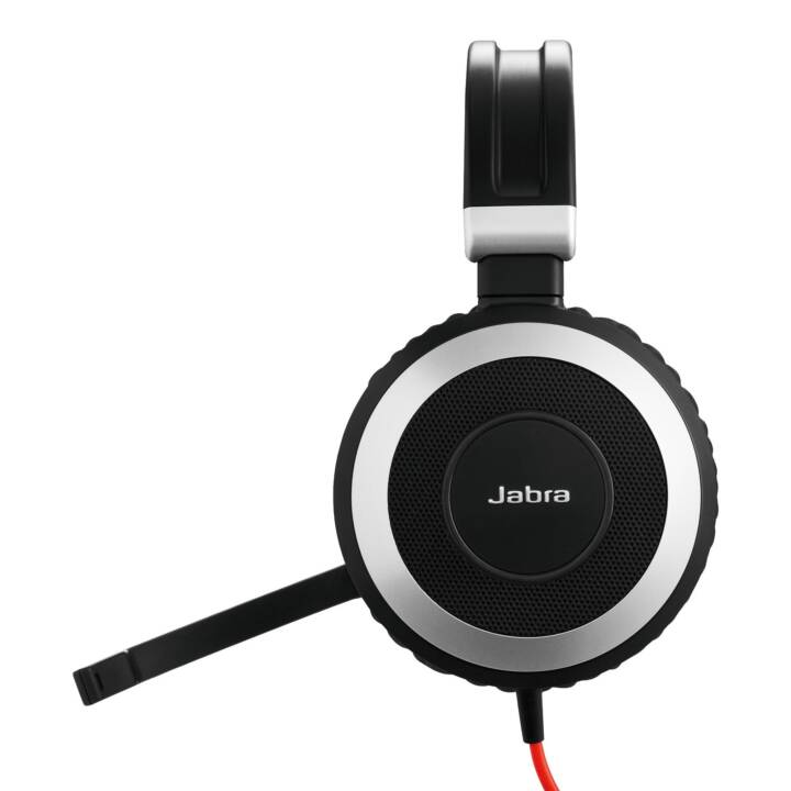 JABRA Casque micro de bureau Evolve 80 MS Stereo (On-Ear, Câble, Noir)
