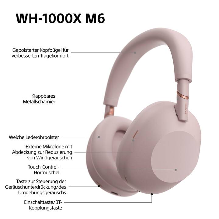 SONY WH−1000XM6 SONY WH-1000XM6 (ANC, Pink) - Interdiscount