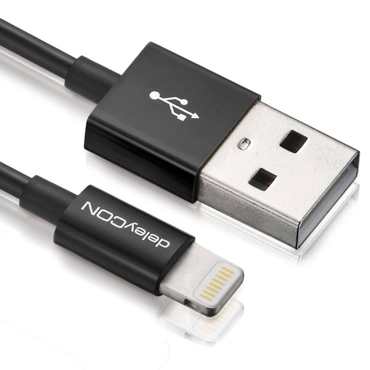 DELEYCON USB-Kabel (Lightning, USB 2.0 Typ-A, 0.5 m)