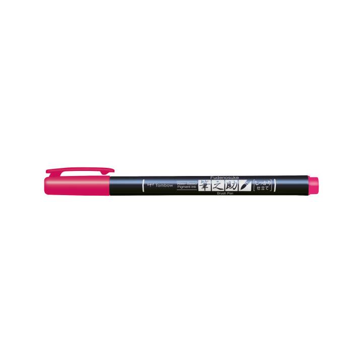 TOMBOW Fudenosuke Hard Penna a fibra (Pink, 1 pezzo)
