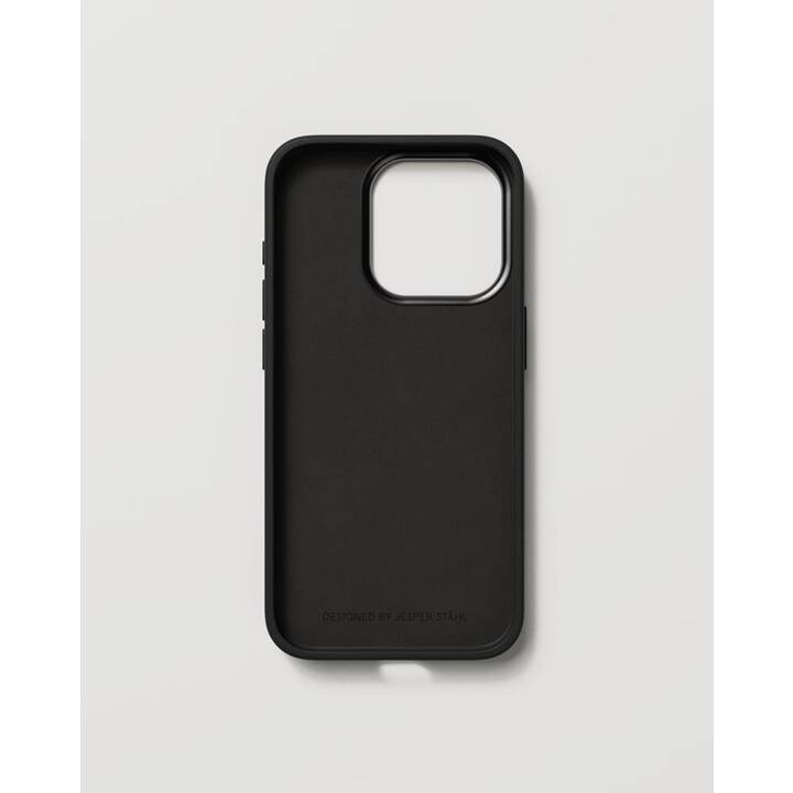 NUDIENT Backcover Bold (iPhone 15 Pro, Nero lucido, Nero, Charcoal black, Alluminio)