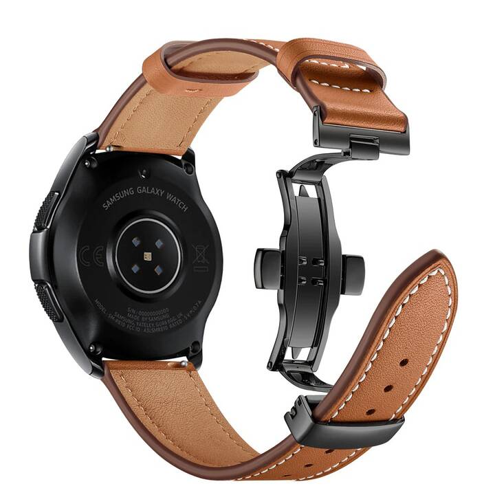 EG Armband für Samsung Galaxy Watch Active - schwarz und braun