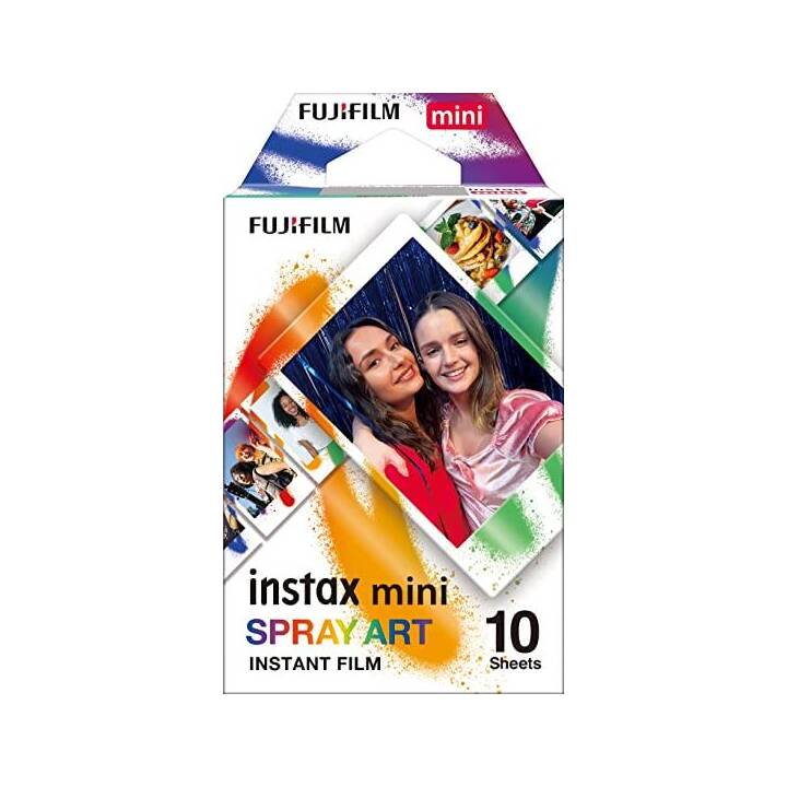 FUJIFILM Instax Color Mini Spray Art Sofortbildfilm (Instax Mini, Mehrfarbig)