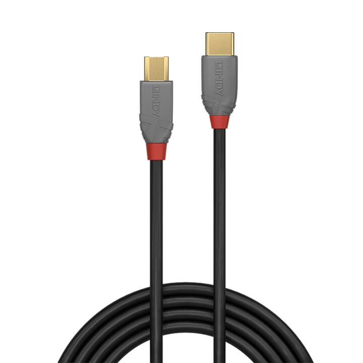LINDY USB-Kabel (USB 2.0 Micro Typ-B, USB 2.0 Typ-C, 0.5 m)