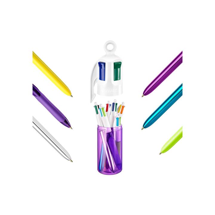 BIC Penna a sfera 4 Colours Mega Case (Multicolore)