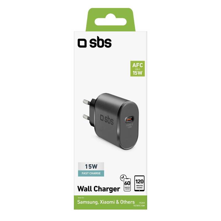 SBS AFC 15W Chargeur mural (15 W, USB-C)