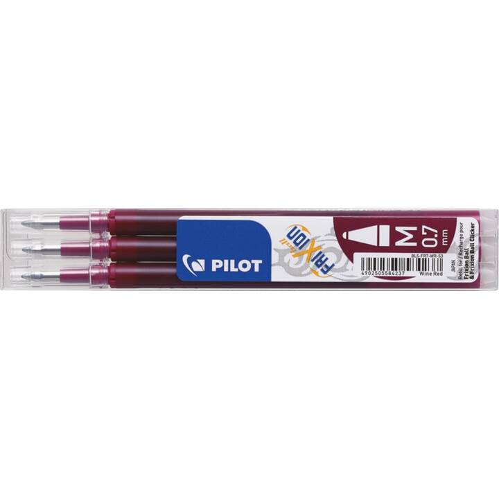 PILOT PEN Mine per penna a sfera FriXion (Rosso, 3 pezzo)