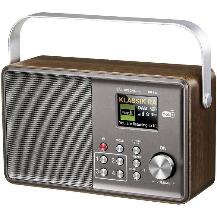 ALBRECHT DR 860 Senior Radios numériques (Argent, Brun)