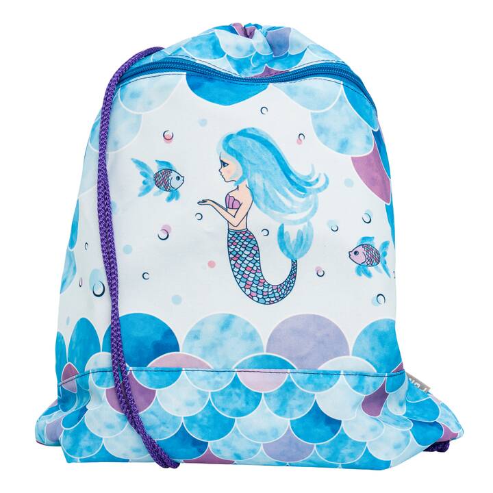 FUNKI Schulranzen Set Flexy-Bag Mermaid (28 l, Hellblau, Lila, Blau)