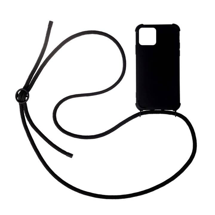 URBANY'S Backcover avec cordon (iPhone 14 Plus, Unicolore, Noir)