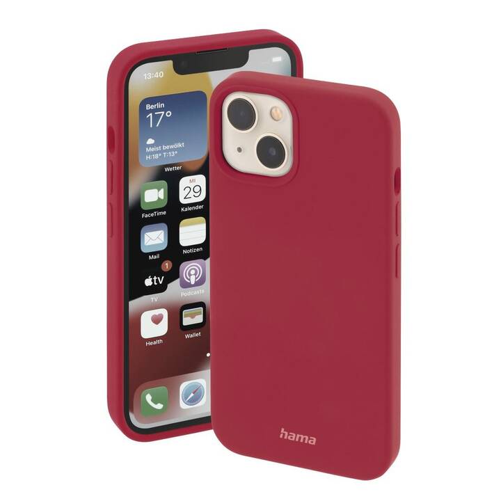HAMA Backcover MagCase Finest Feel PRO (iPhone 14, Rosso)