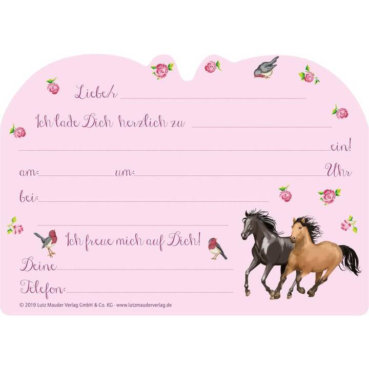 TAPIRELLA Einladungskarte (Geburtstag, Rosa)