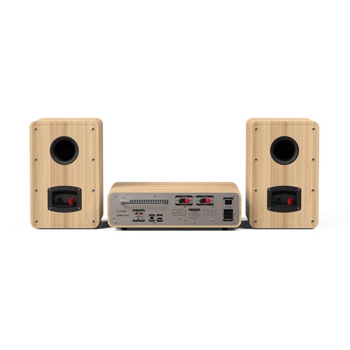 PURE Classic Stereo (Brun clair, Blanc, Bluetooth, CD)