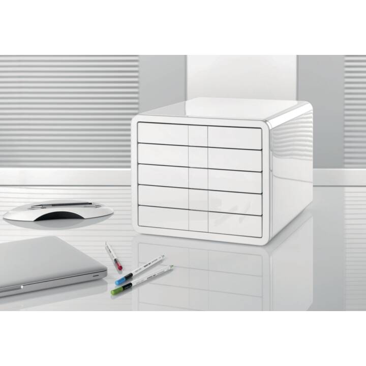 HAN Boite à tiroirs de bureau i-Box (A4, 295.0 mm  x 247.0 mm  x 355.0 mm, Blanc)