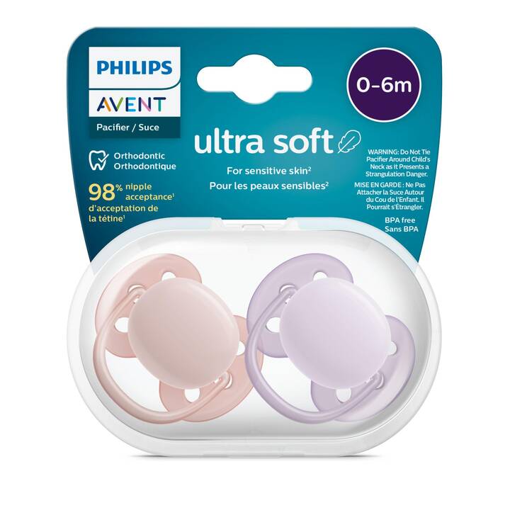 PHILIPS AVENT Nuggi (Lila, Pink, Weiss, 0 M - 6 M)